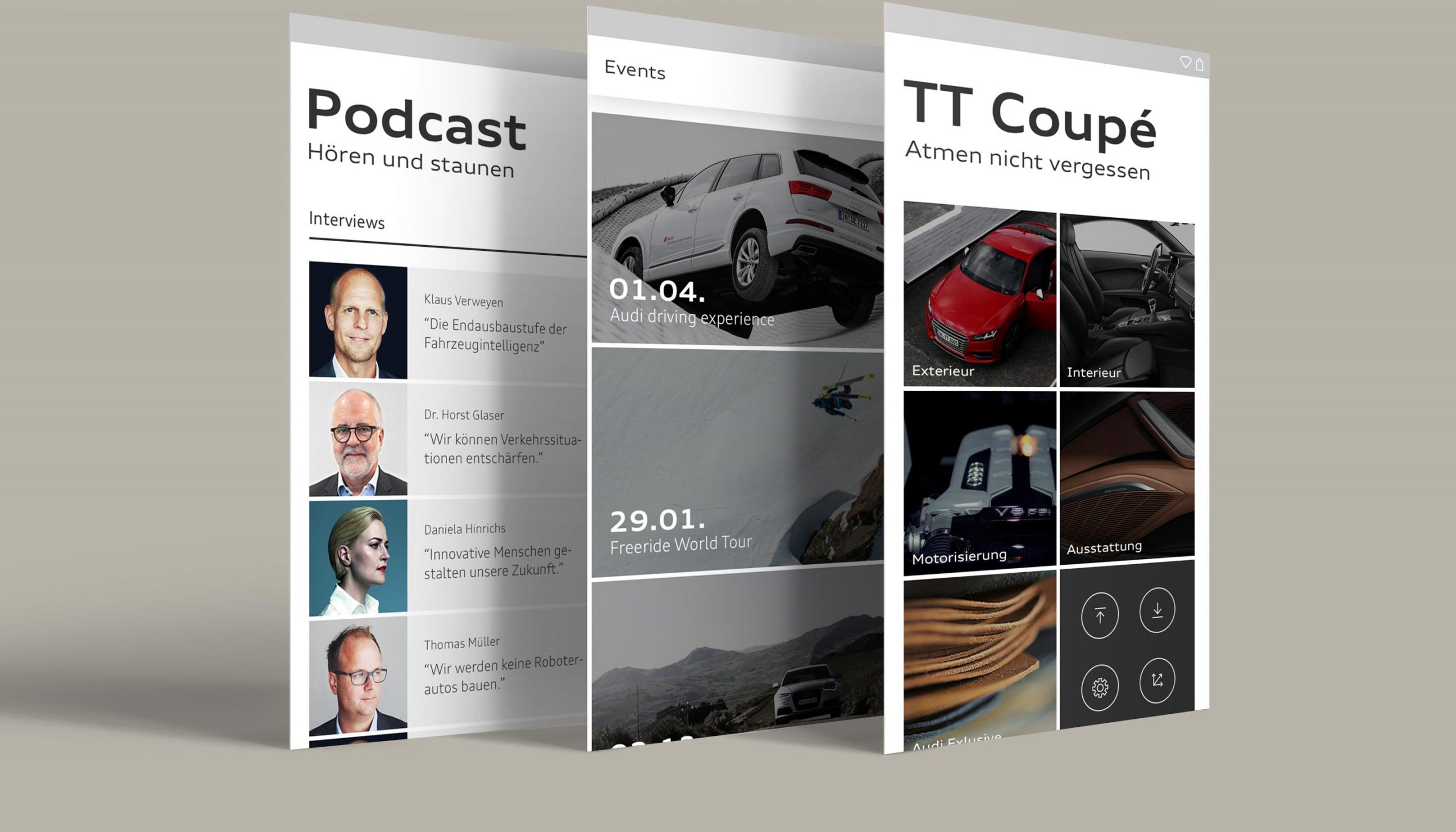 Webdesign for Audi by the freelance Art Director from Leipzig - Christoph Gey