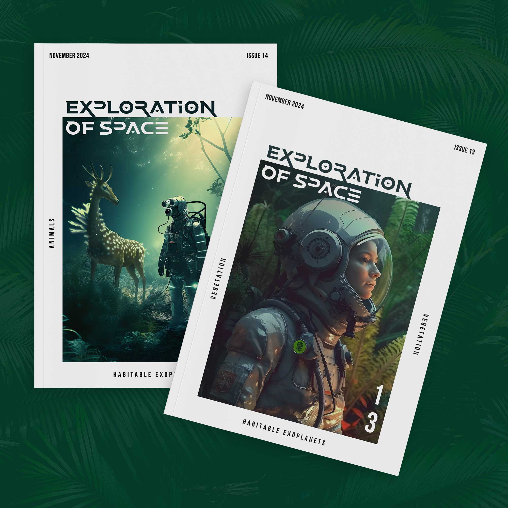 Exploration of Space Magazine Cover by freelance art director UI UX Designer Christoph Gey from Leipzig Germany