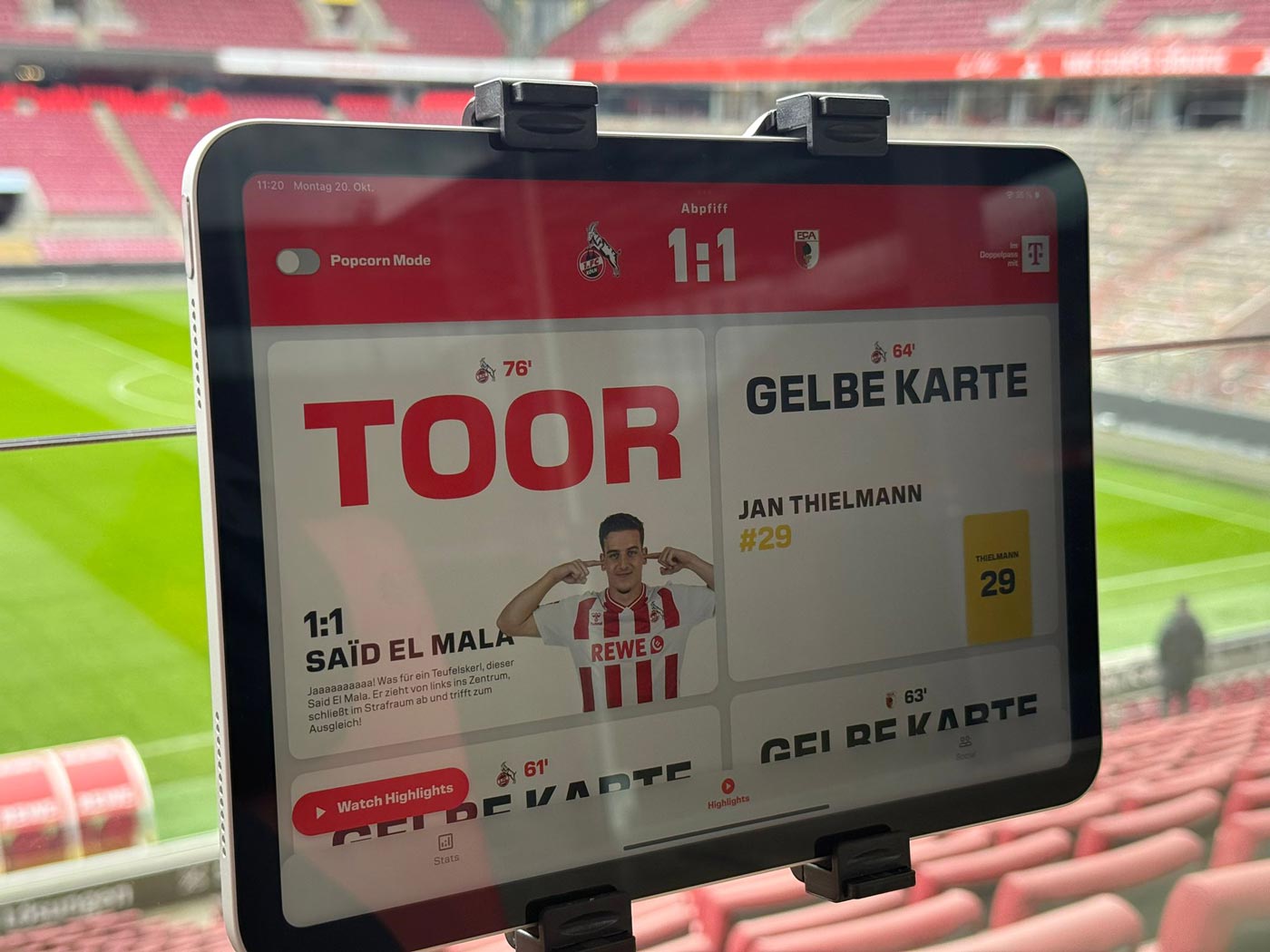 Futuristic App for 1. FC Köln designed by the freelance Creative Director Christopher Gey from Leipzig - Highlights