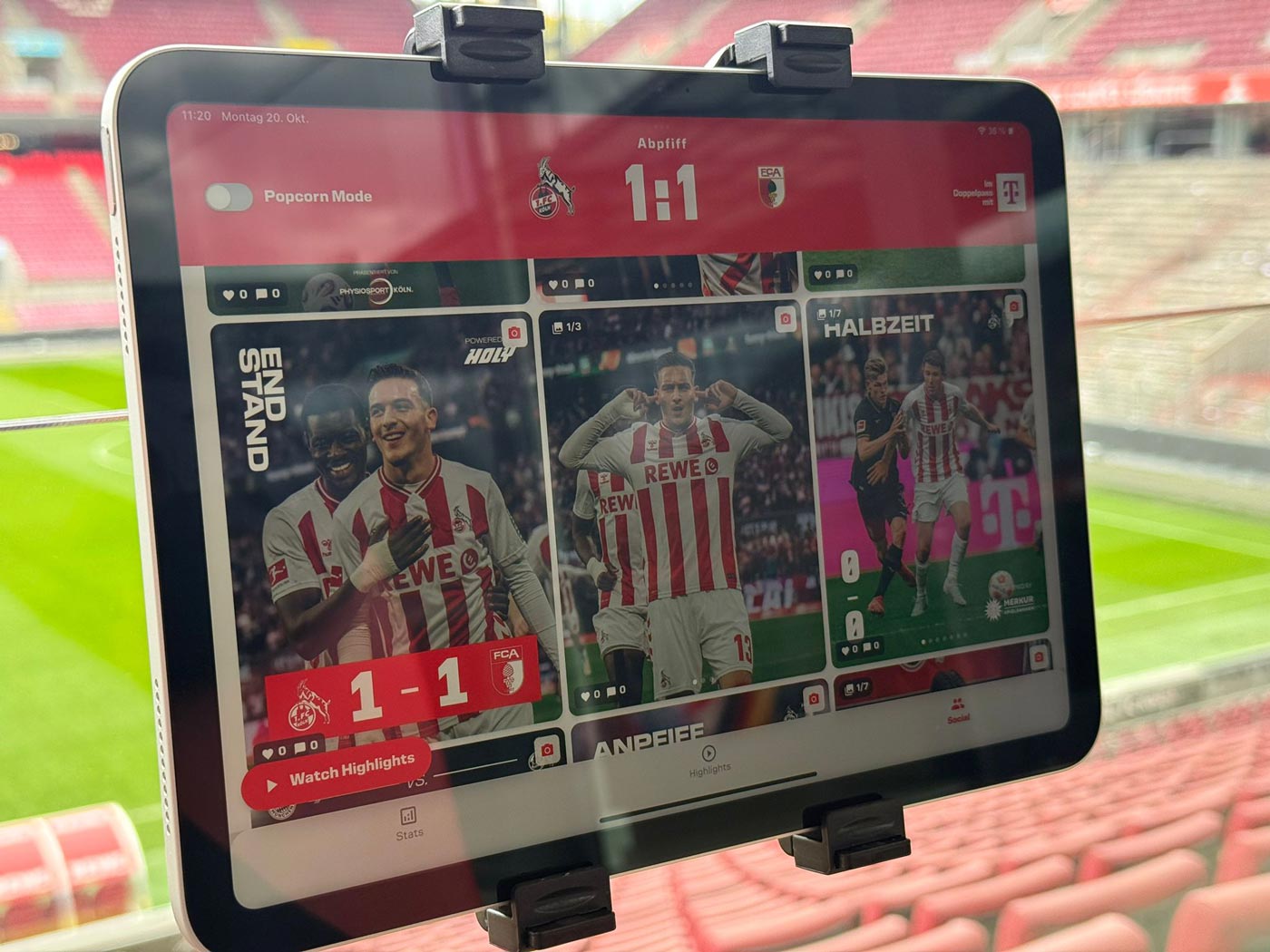 Futuristic App for 1. FC Köln designed by the freelance Creative Director Christopher Gey from Leipzig - Social Media