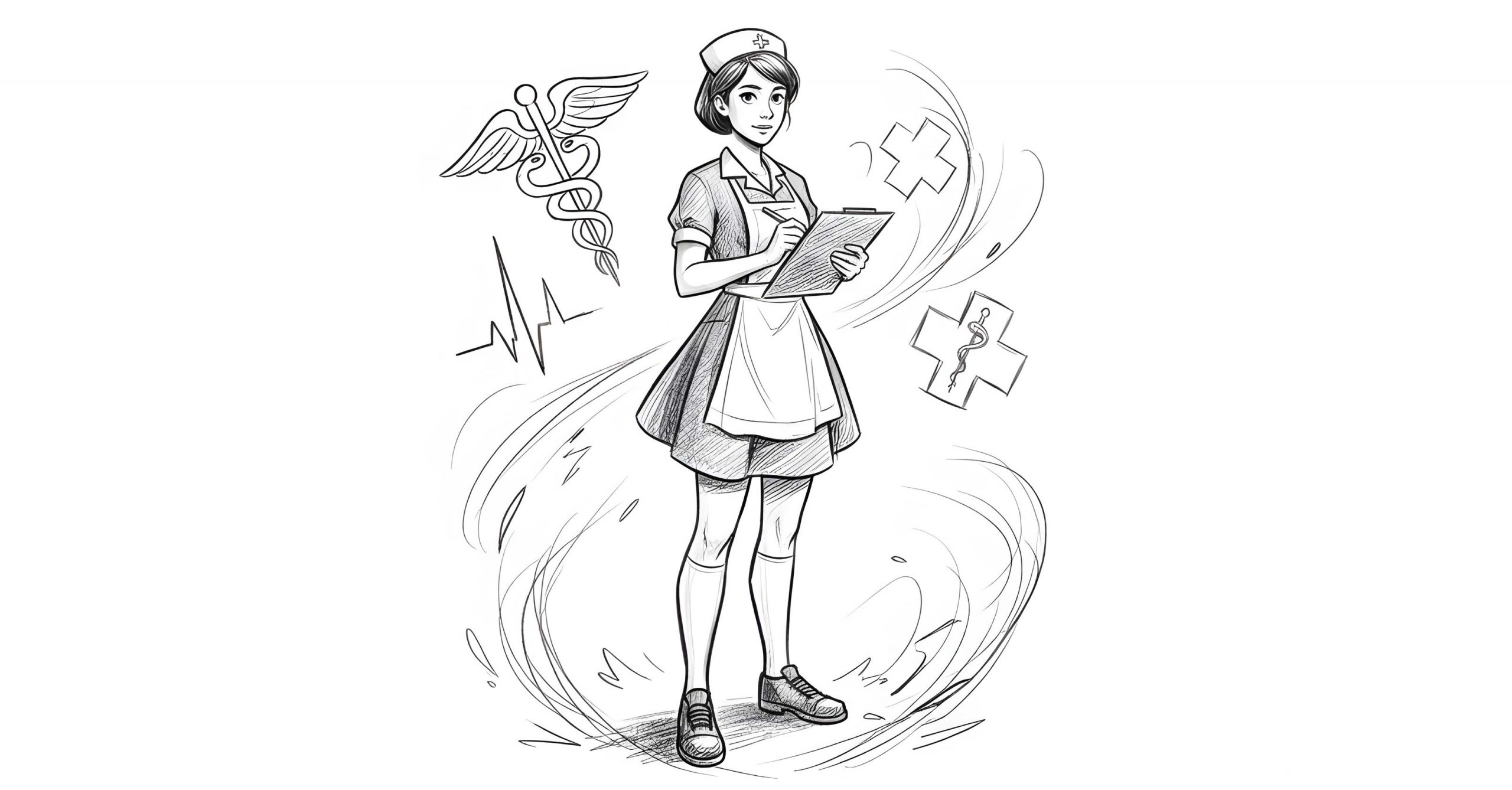 Archetype of the caregiver - sketched by the freelance creative director Christoph Gey from leipzig