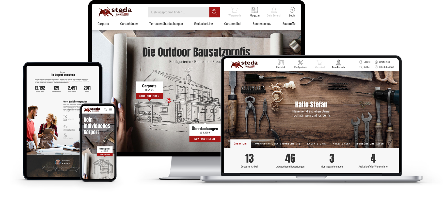 Corporate Design Development of stead developed by the freelance art director Christoph Gey from Leipzig