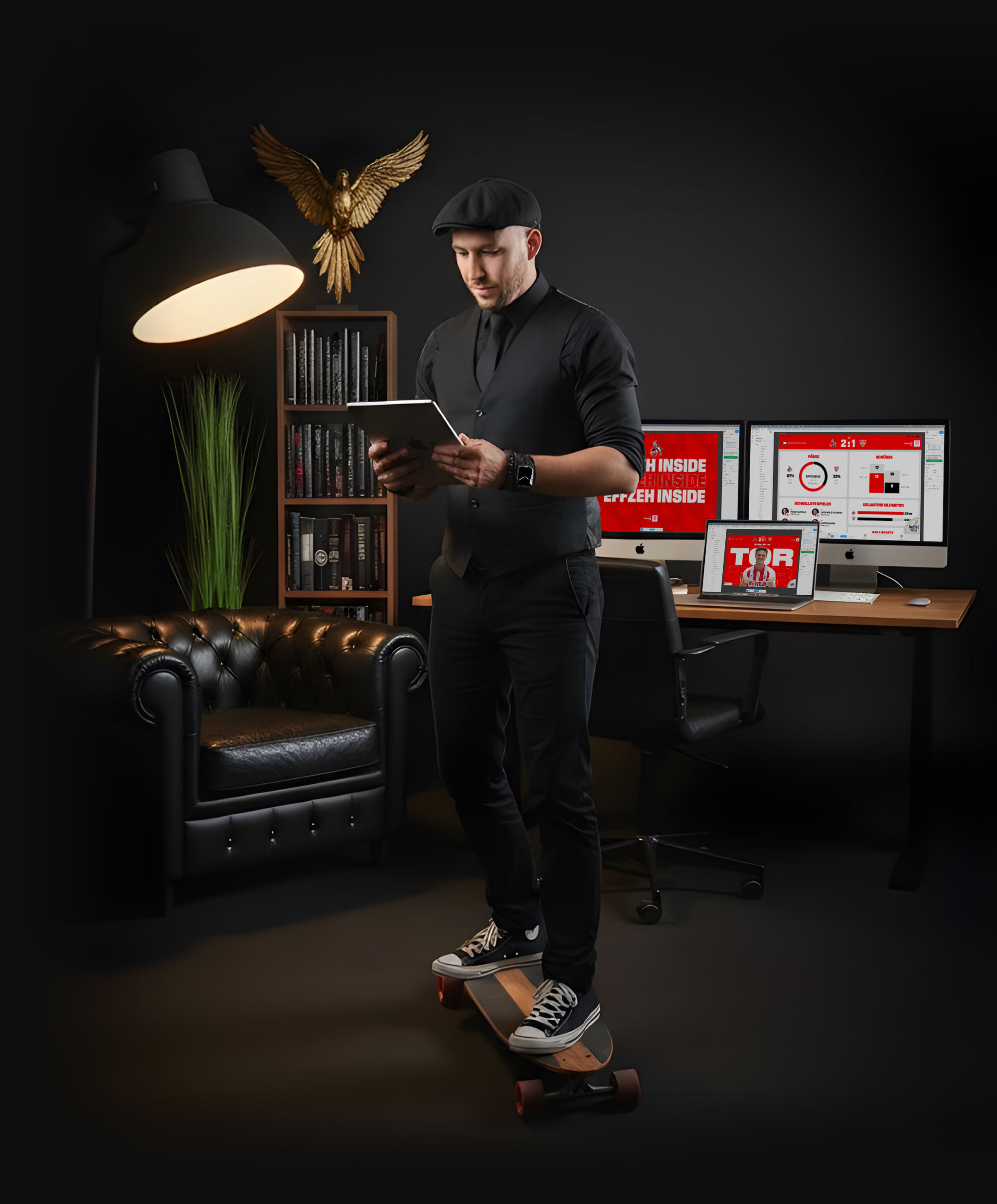 Freelance Senior Creative and Art Director Christoph Gey in his Leipzig studio