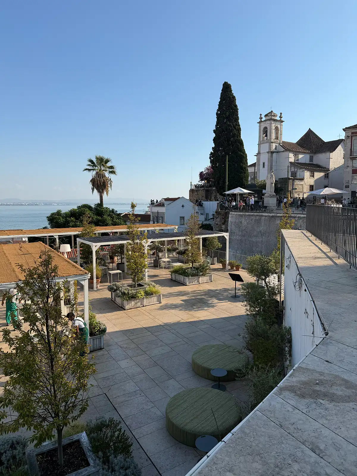 Landscape of Lissabon viewed from a hill