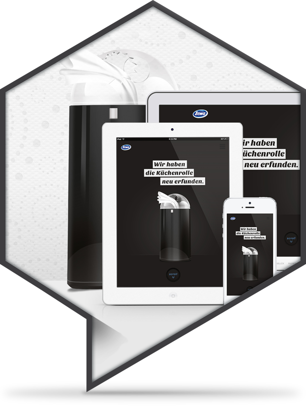 Futuristic Parallax Landingpage for Zewa by the freelance Creative Director Christoph Gey from Leipzig