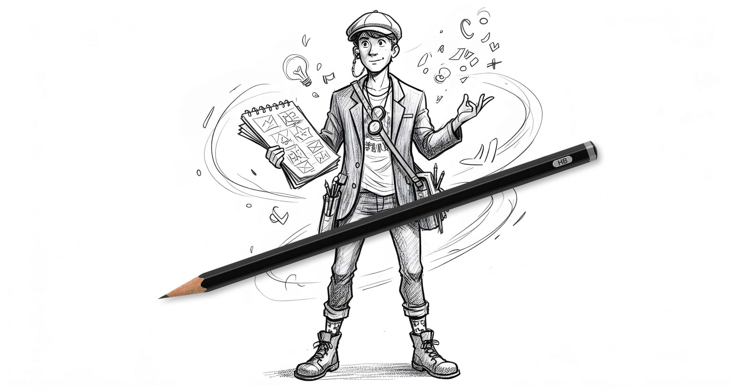 Sketch of a creative director by the freelancer Christopher Gey