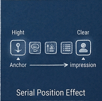 16. UX Law - Serial Position Effect by the freelance creative and art director Christoph Gey