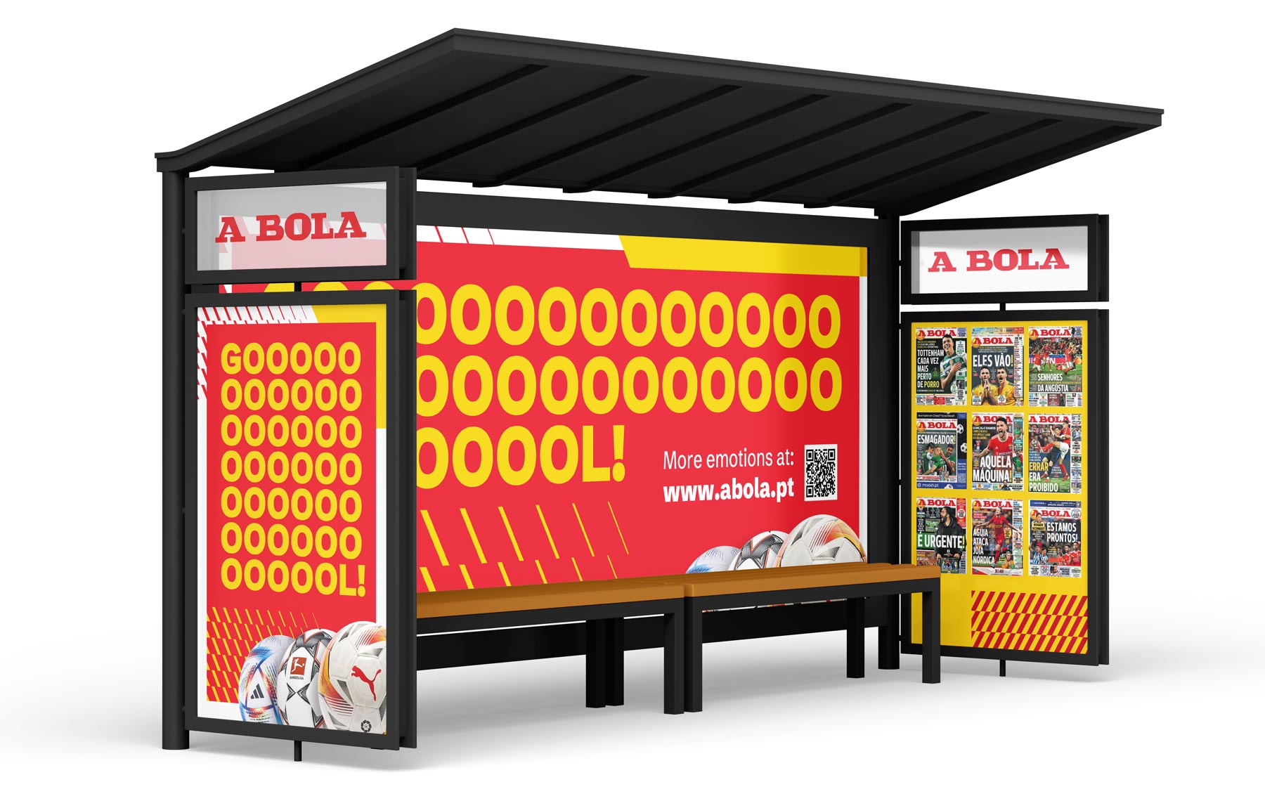 OOH Campaign of A Bola created by freelance Creative and Art Director Christoph Gey from Leipzig