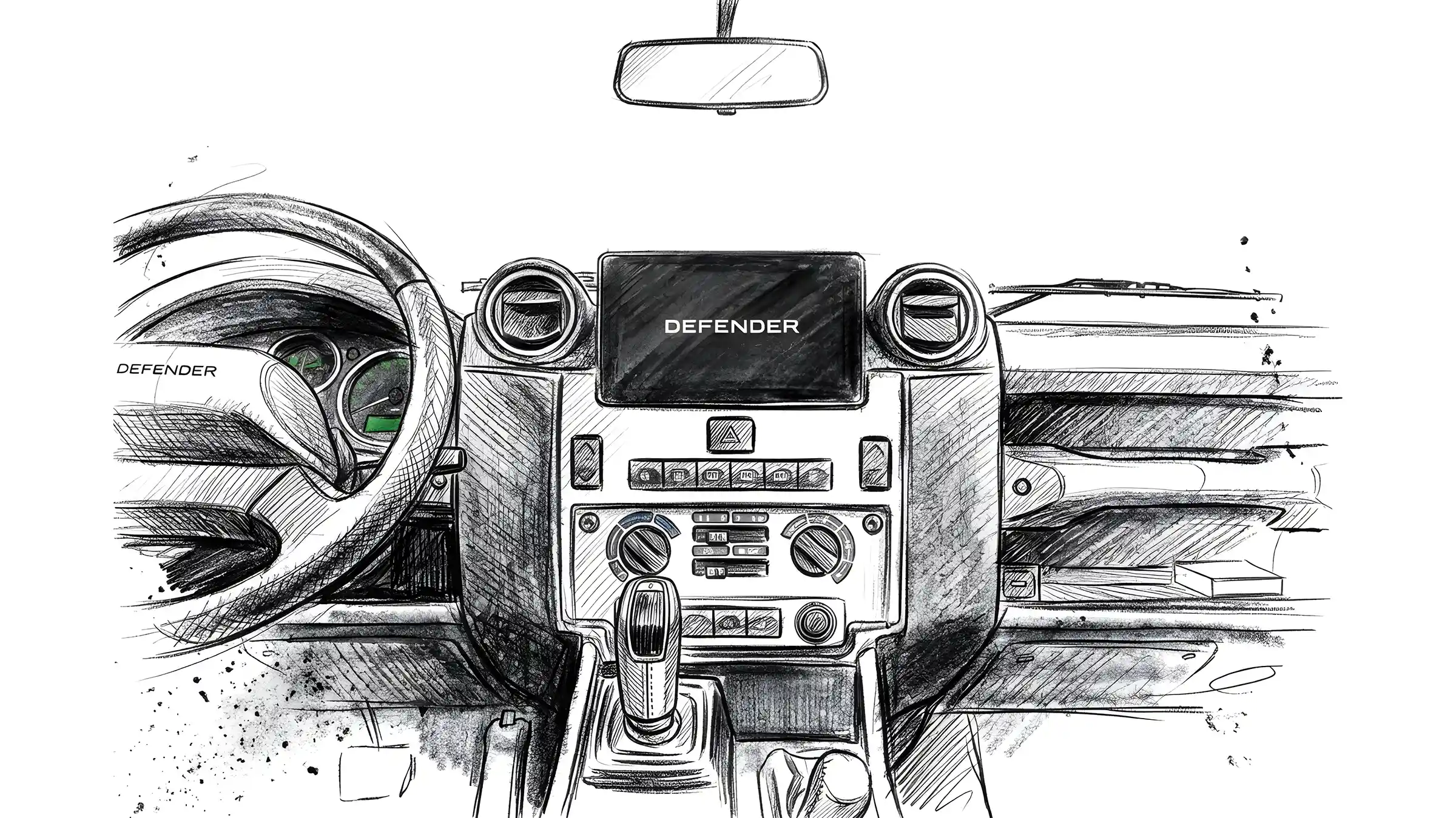 Interior of the Defender brand analysis by the freelance graphic designer Christoph Gey from Leipzig