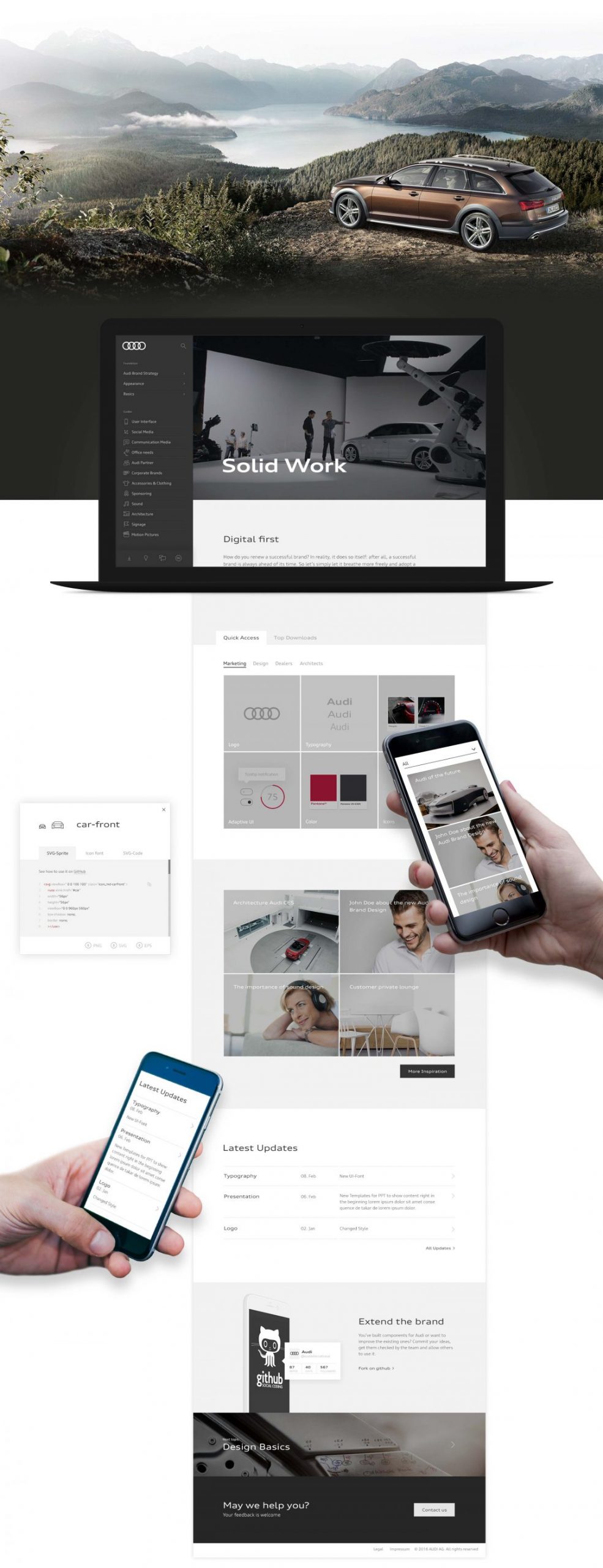 Audi – globale Markenplattform, entworfen vom freiberuflichen Kreativdirektor Christoph Gey