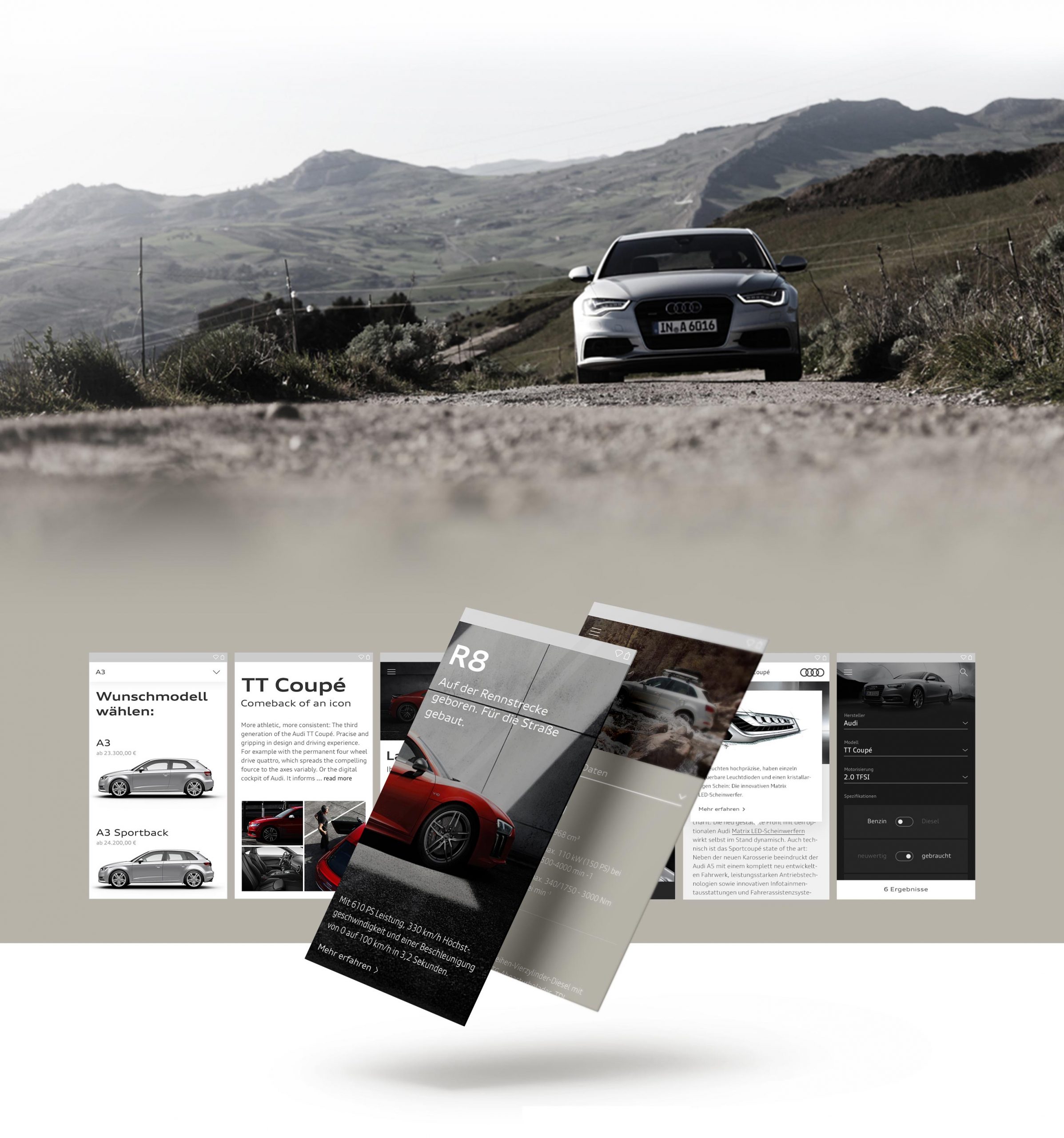 Audi - global corporate branding development by freelance creative director Christoph Gey and Strichpunkt Design