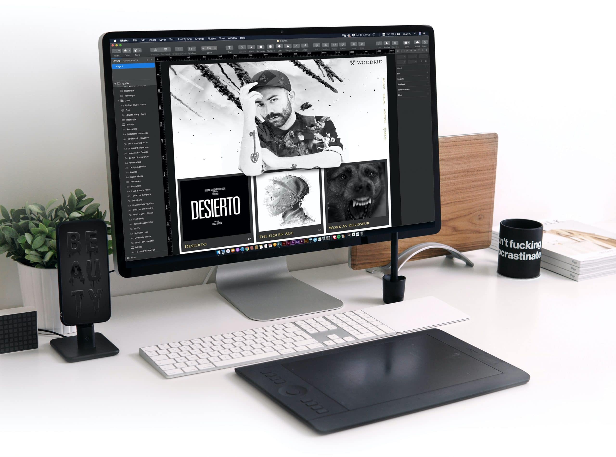 Calm Authority of freelance creative director<br />
Christoph Gey who works with famous celebreties