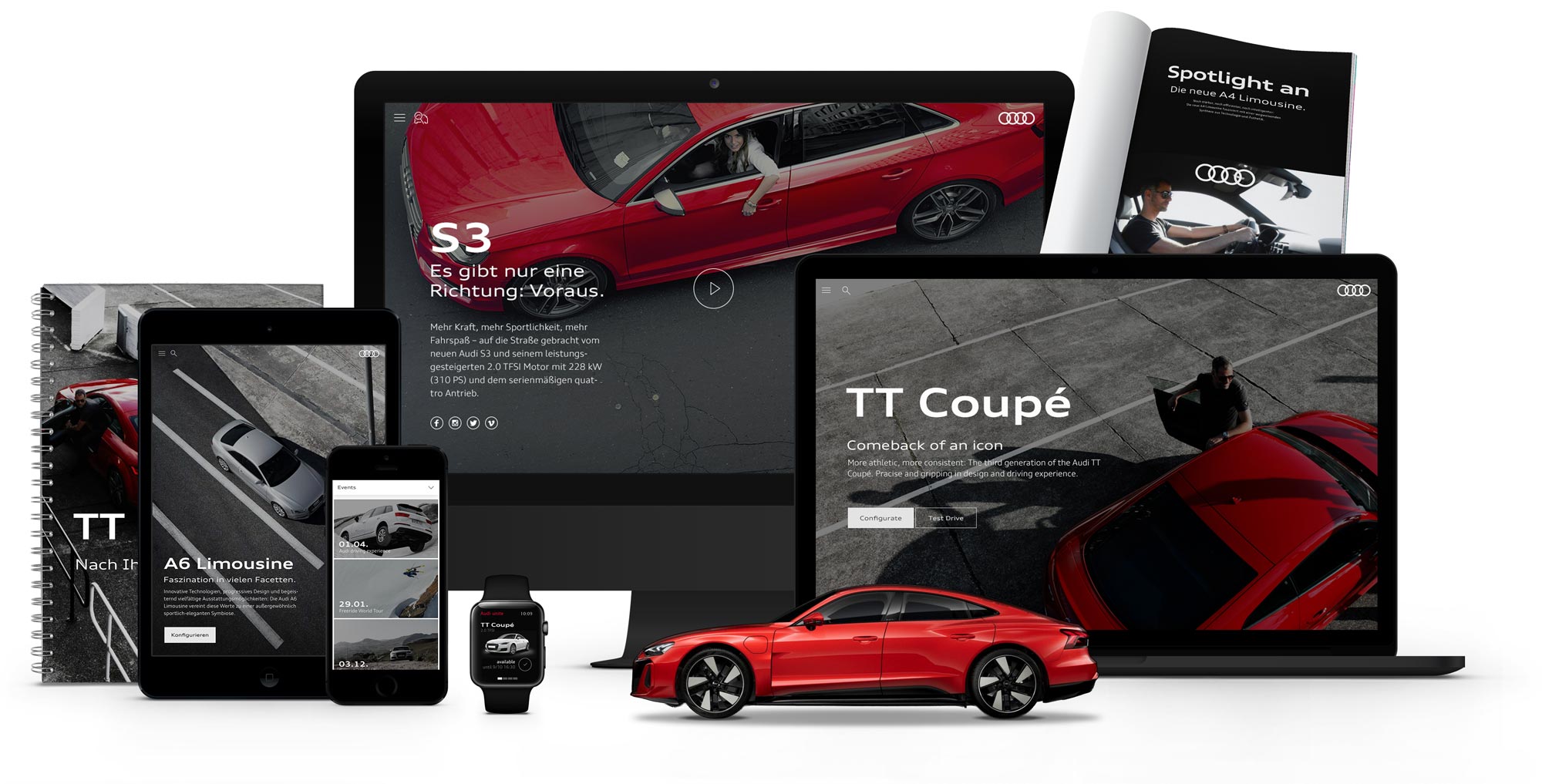 Official global Corporate Design of Audi by freelance creative director Christoph Gey