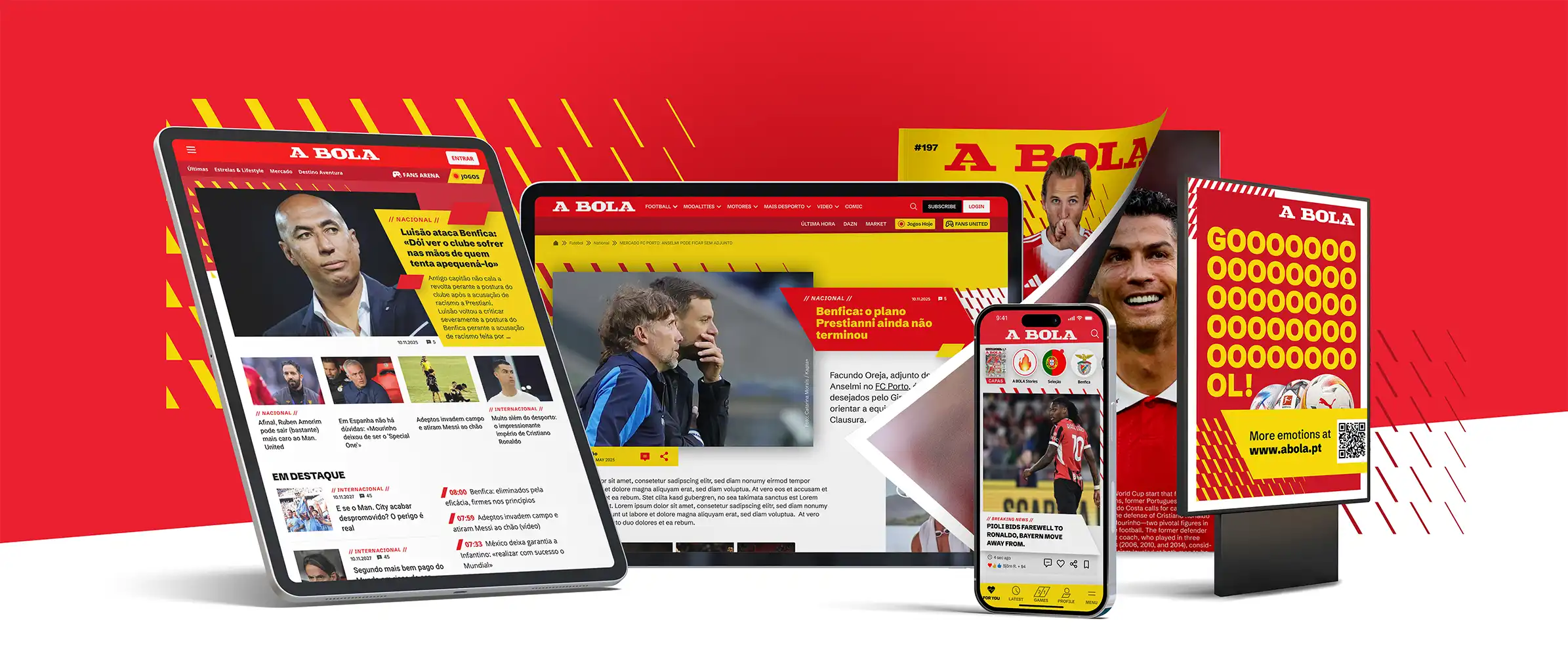 A Bola - Corporate Design development and digital product design by international freelance creative director Christoph Gey