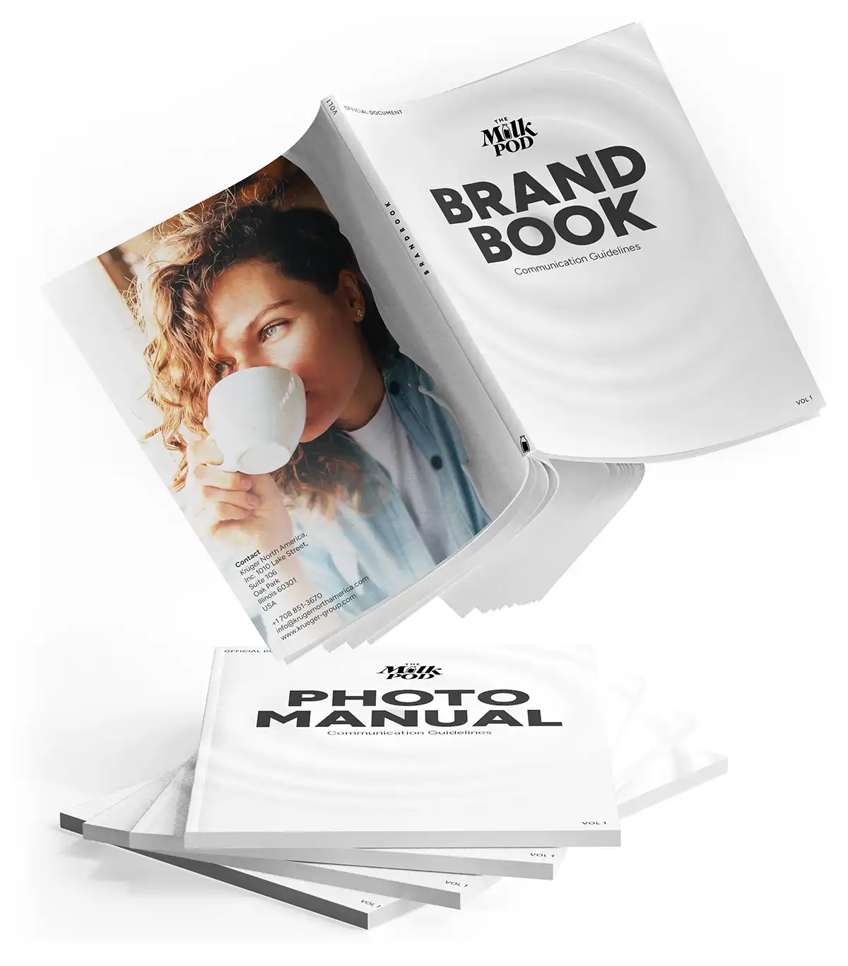Brandbook and Photomanual with Corporate Design Guidelines for "The Milk Pod" by freelance Creative Director Christoph Gey from Leipzig, Germany