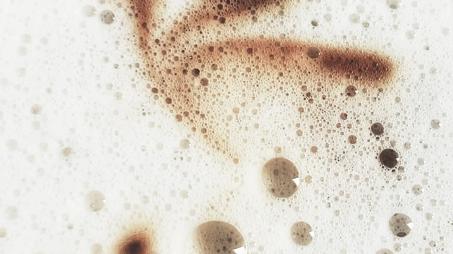 Close Up coffee foam that shows the natural design language of the Krüger Group - developed by the freelance creative director Christoph Gey who works internationally